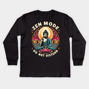 "Zen Mode: Do not Disturb" Stress Relief Kids Long Sleeve T-Shirt